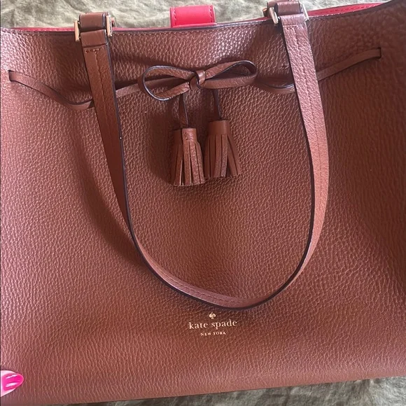 Kate Spade Brown Leather Tote Bag - Picture 4 of 6
